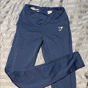 Blue women's gym shark leggings